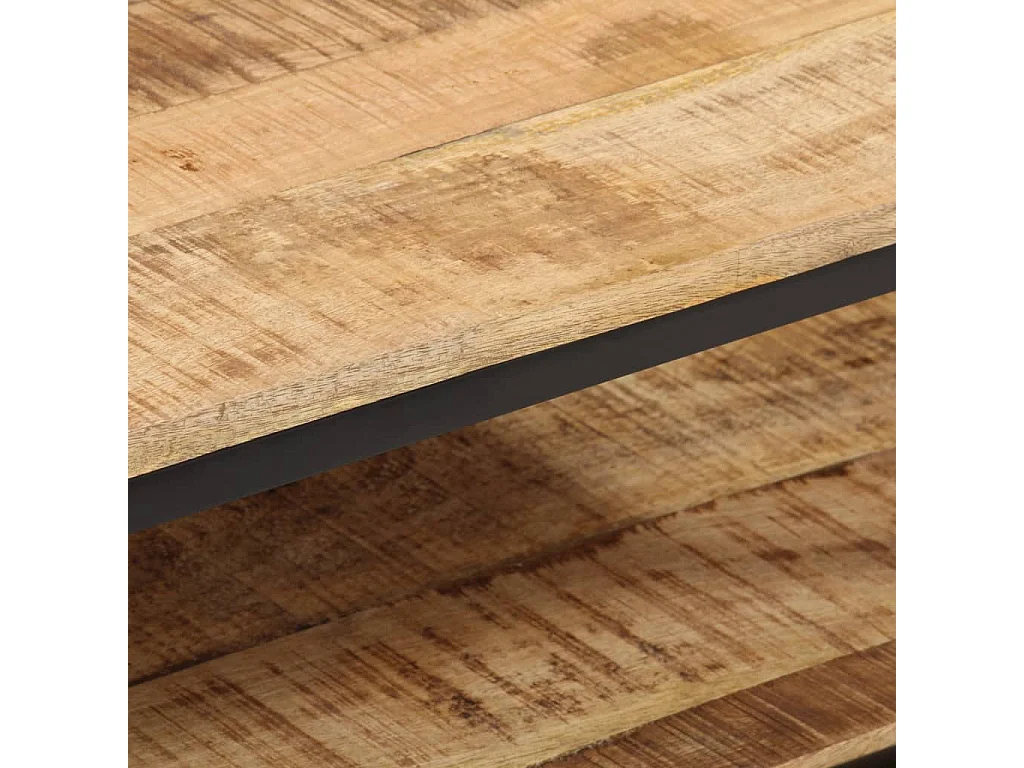 Table basse 100x50x35 cm bois de manguier massif brut FR490111