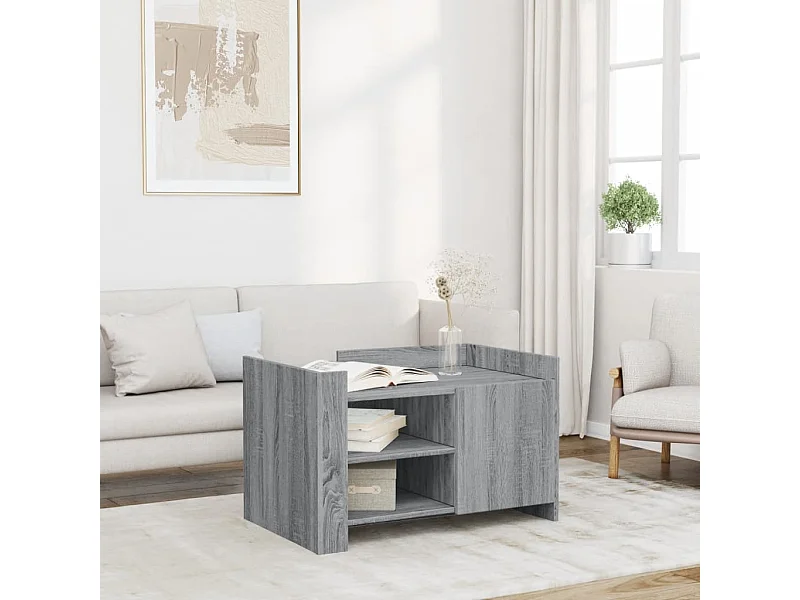 Mesa de centro 80x50x50 cm derivados de madeira cinzento sonoma PT189148