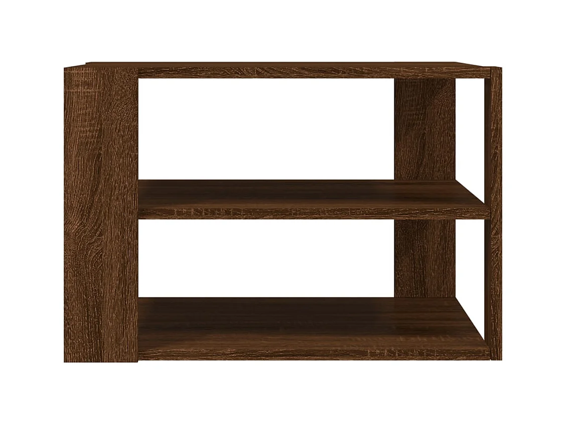 Table basse chêne marron 59,5x59,5x40 cm bois d'ingénierie FR835003