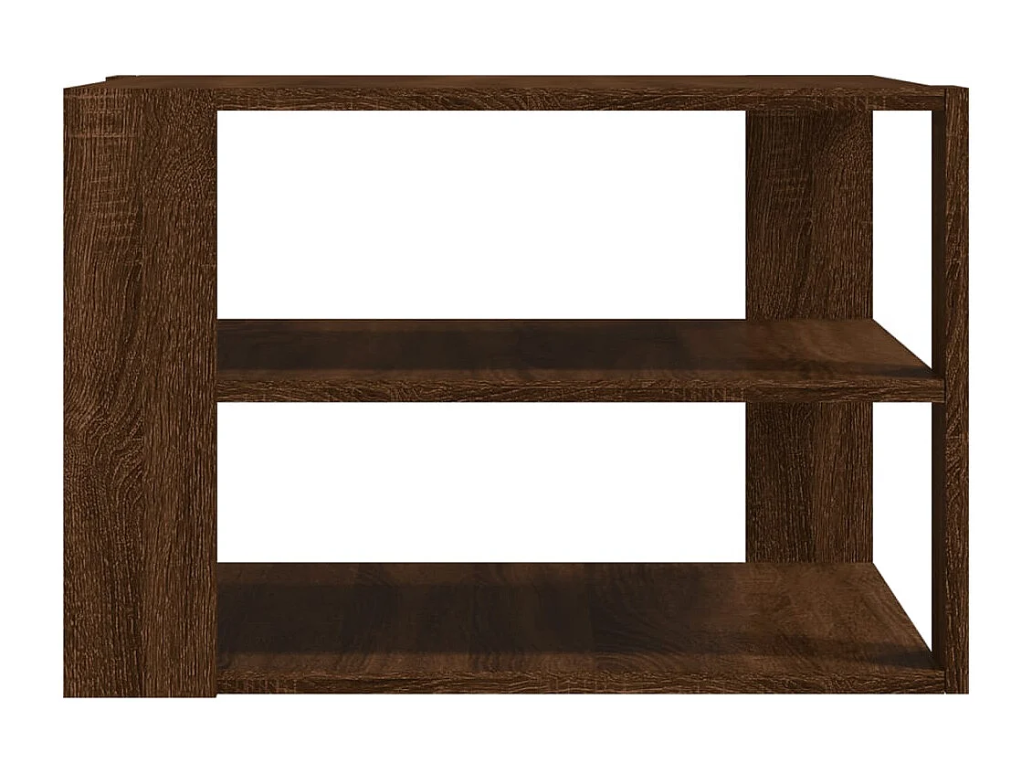 Table basse chêne marron 59,5x59,5x40 cm bois d'ingénierie FR835003