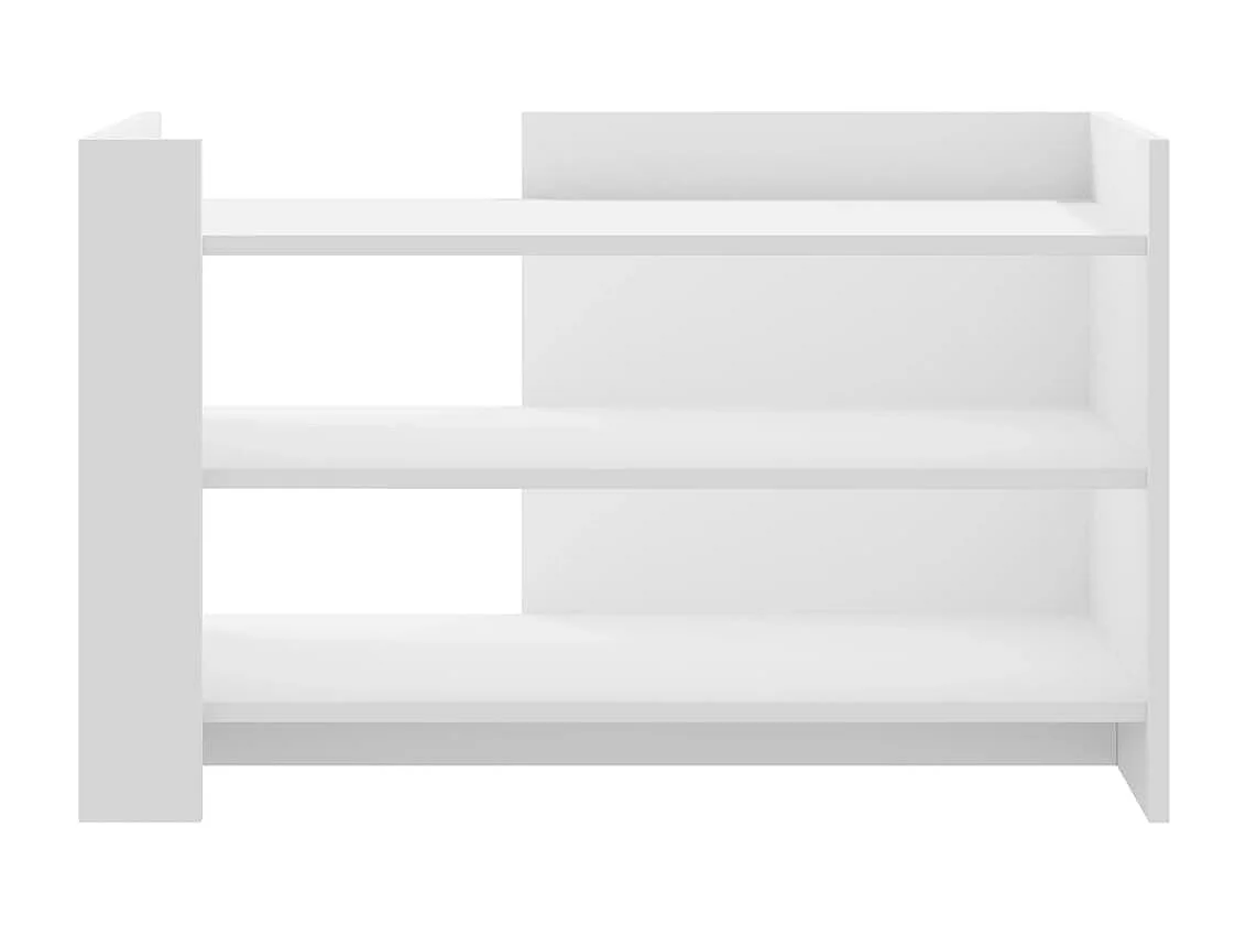 Mesa de centro madera de ingeniería blanca 80x50x50 cm ES104816