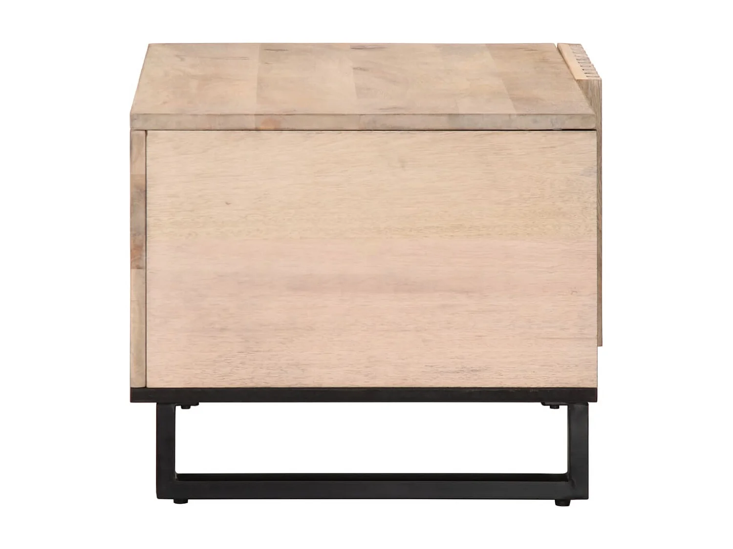 Mesa de centro de madera maciza de mango blanca 80x51x40 cm ES492379