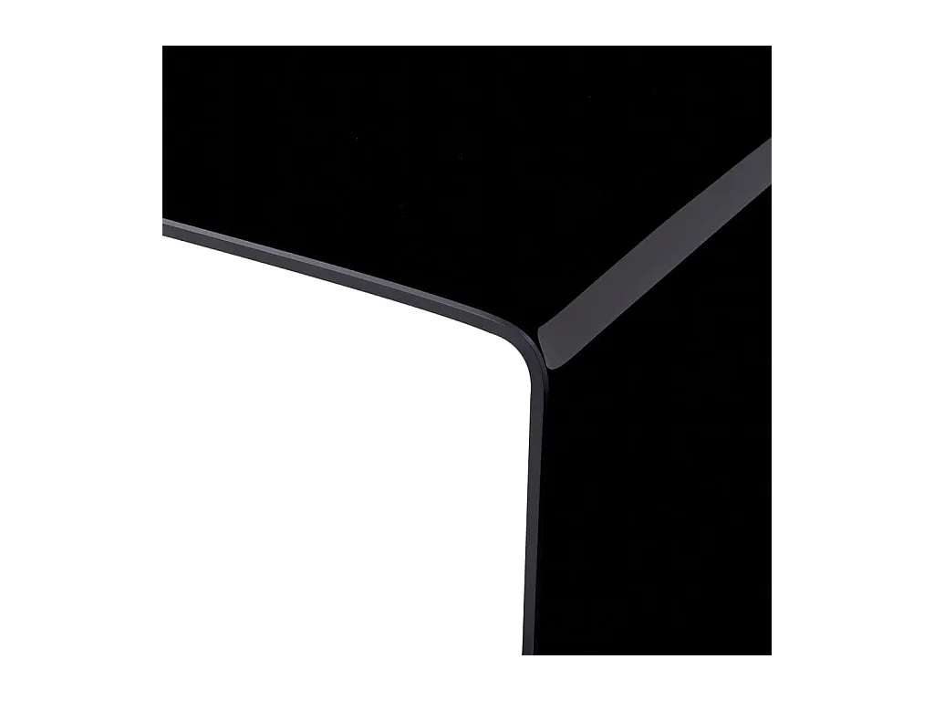 Table basse Noir 98 x 45 x 31 cm Verre trempé FR882394