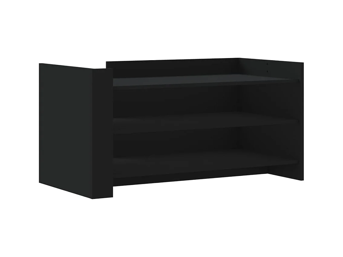 Mesa de centro de madera de ingeniería negra 100x50x50 cm ES425099