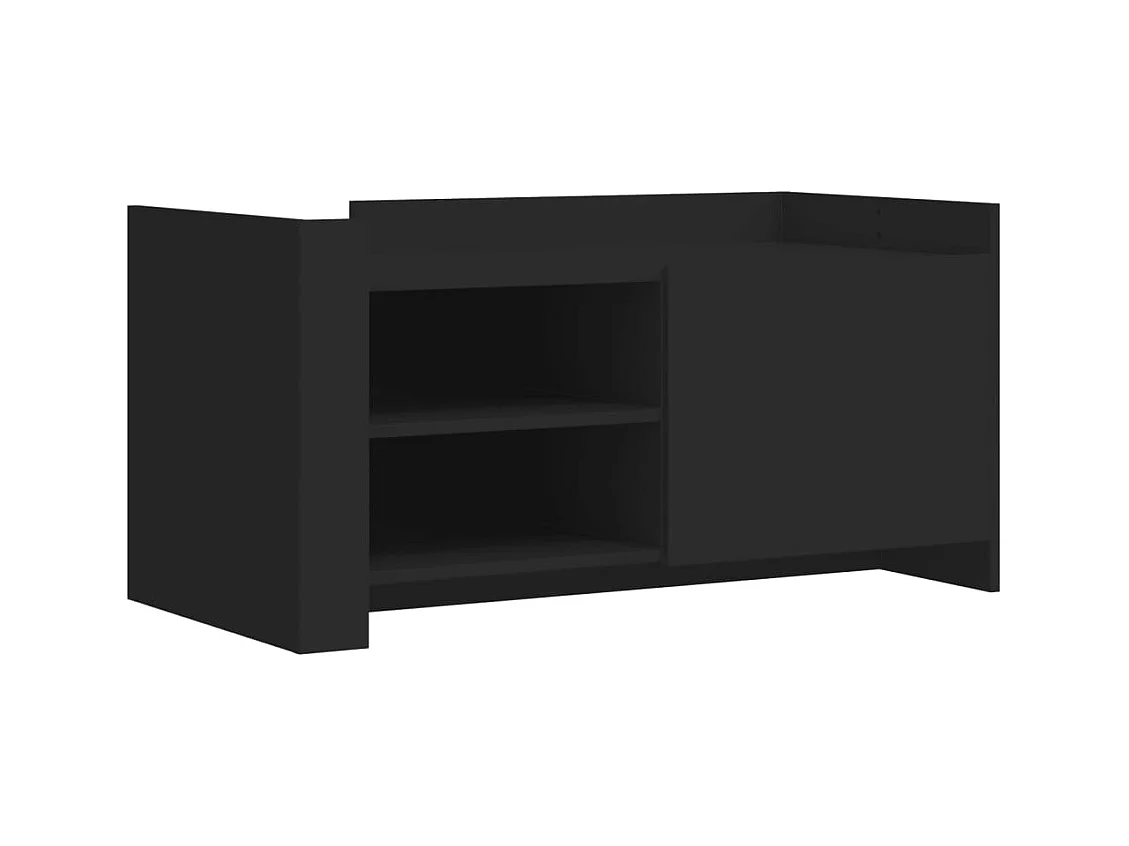 Mesa de centro de madera de ingeniería negra 100x50x50 cm ES208389