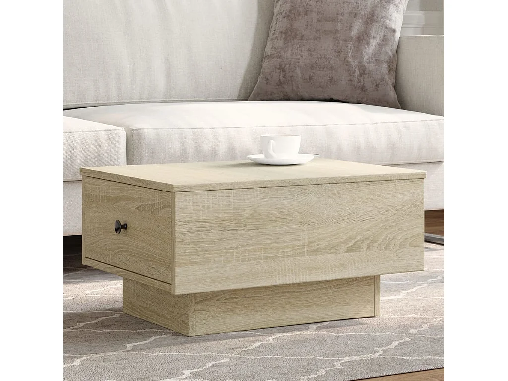 Mesa de centro madera de ingeniería roble Sonoma 60x45x31 cm ES478455