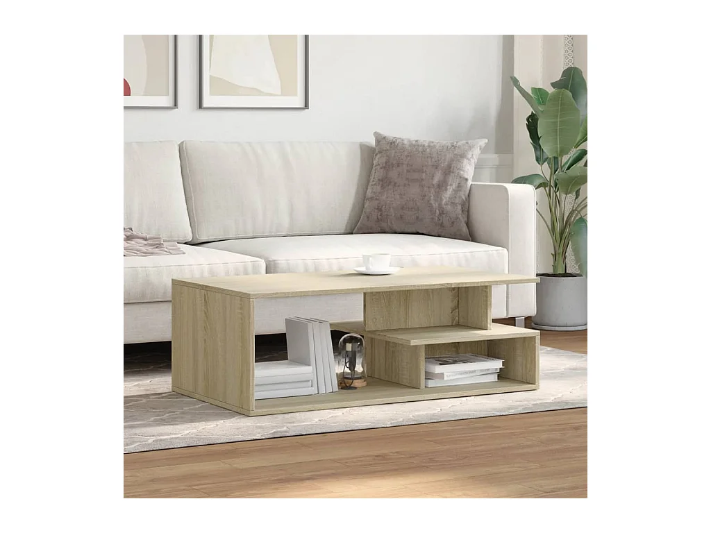 Table basse chêne sonoma 102x55x35 cm bois d'ingénierie FR396117