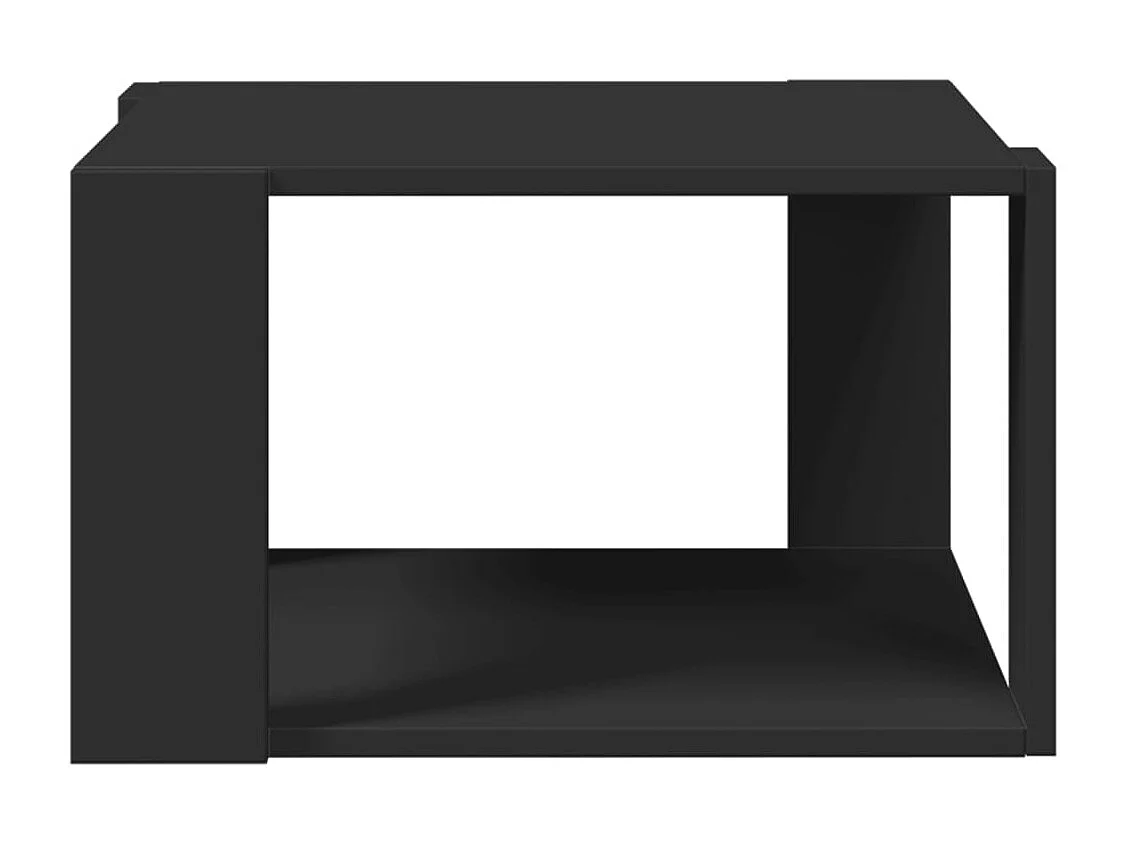 Table basse noir 51,5x51,5x30 cm bois d'ingénierie FR179852