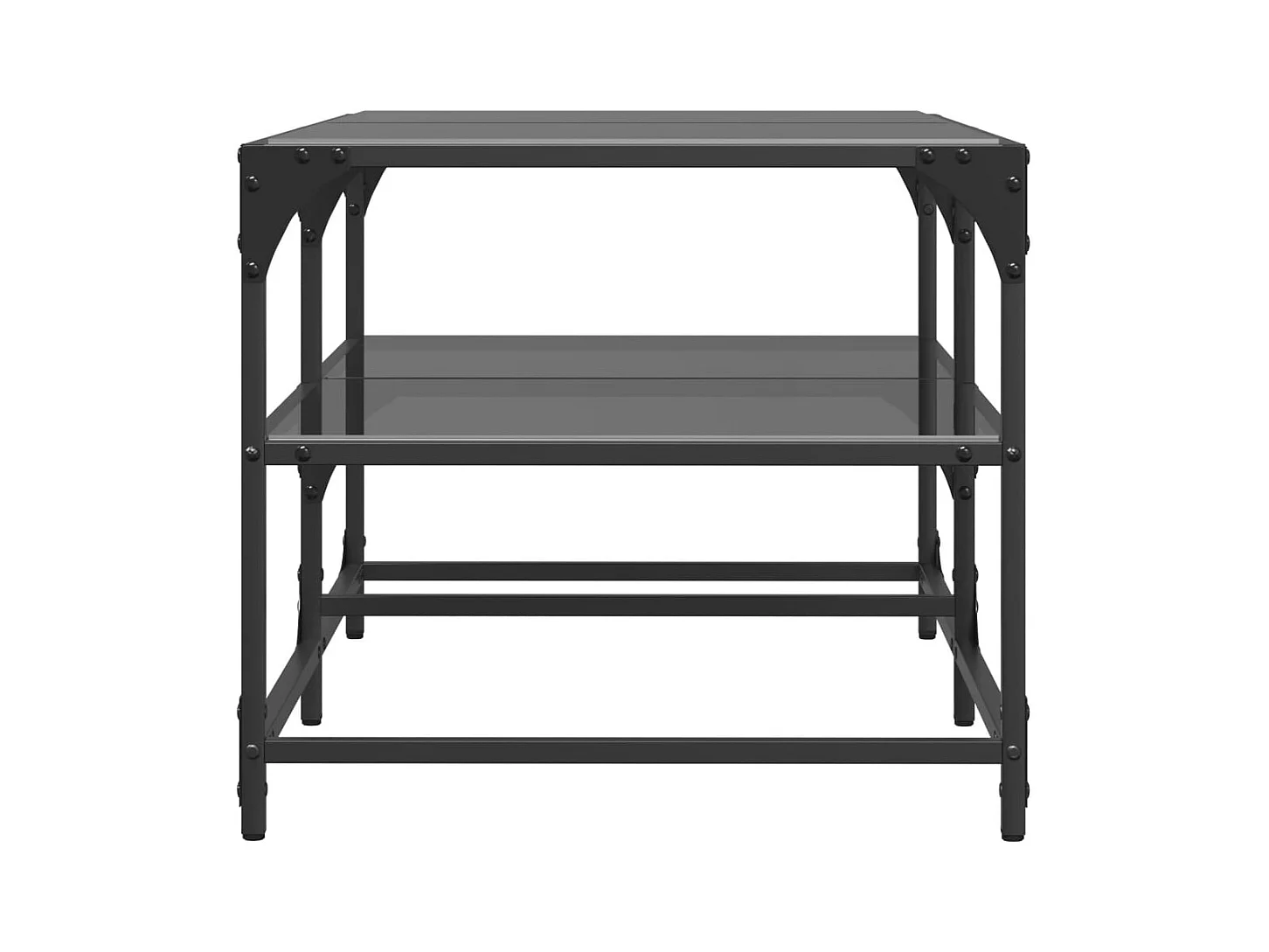 Mesa de centro superficie de vidrio acero negra 98,5x50x45 cm ES508189