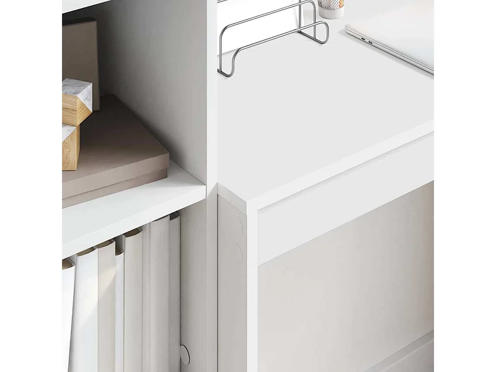 Bureau avec tiroir 2 pcs Blanc
