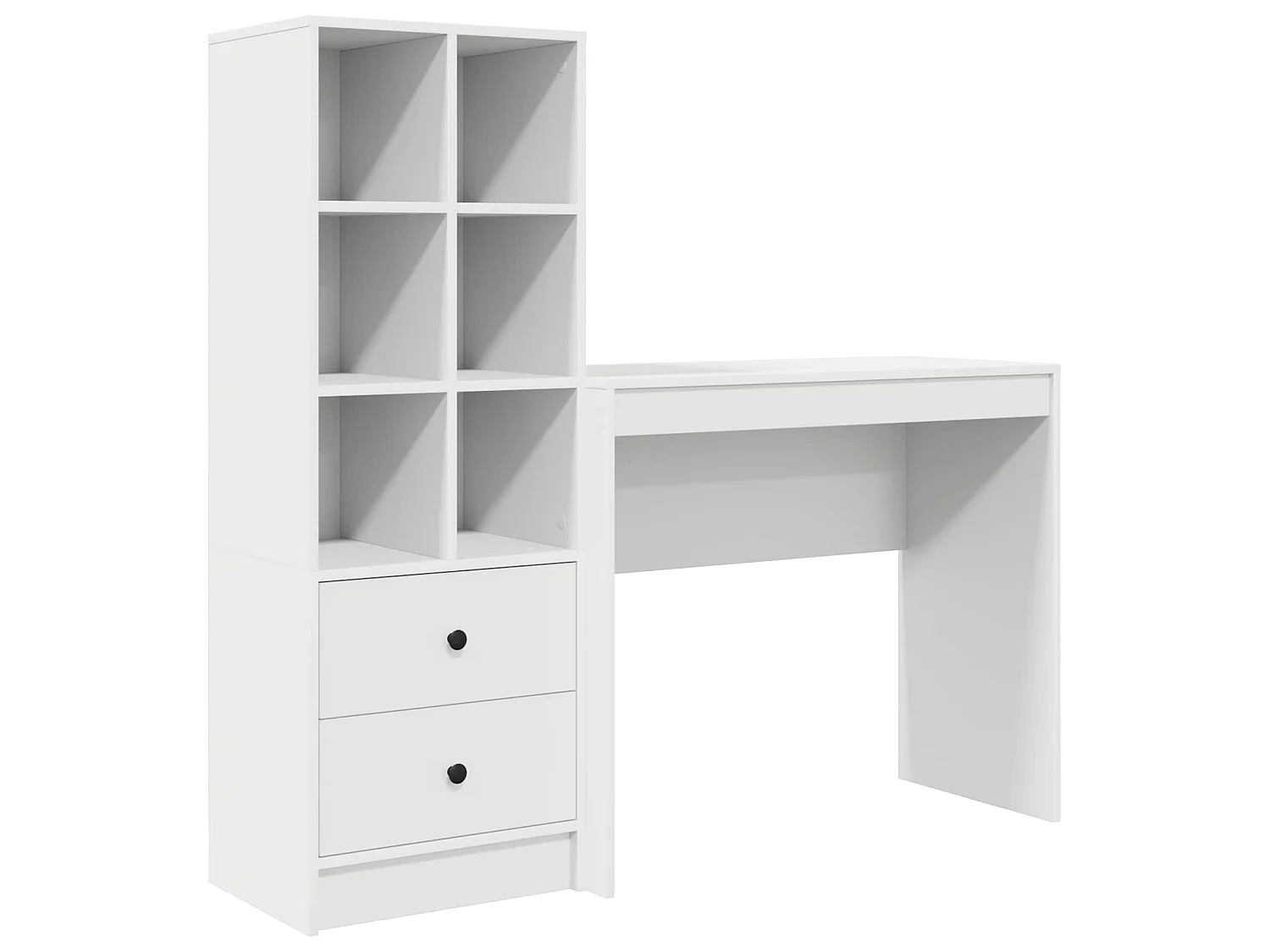 Escritorio con cajón con estante con almacenamiento 2 pcs
