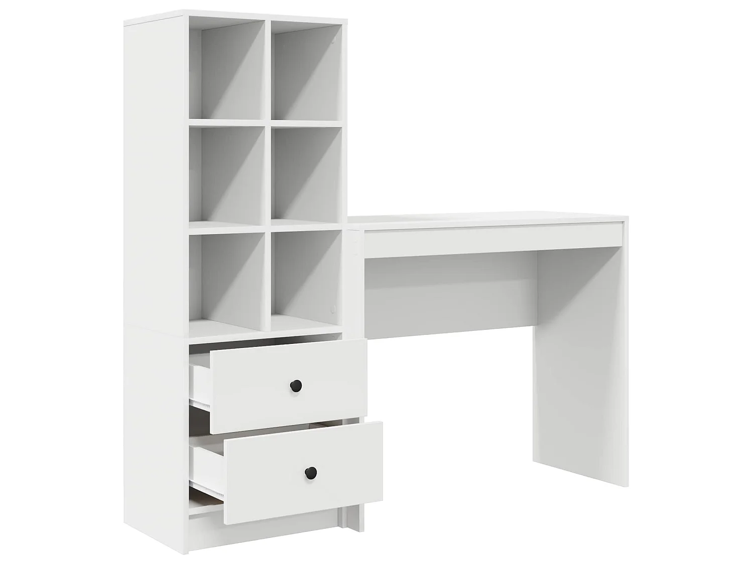 Escritorio con cajón con estante con almacenamiento 2 pcs