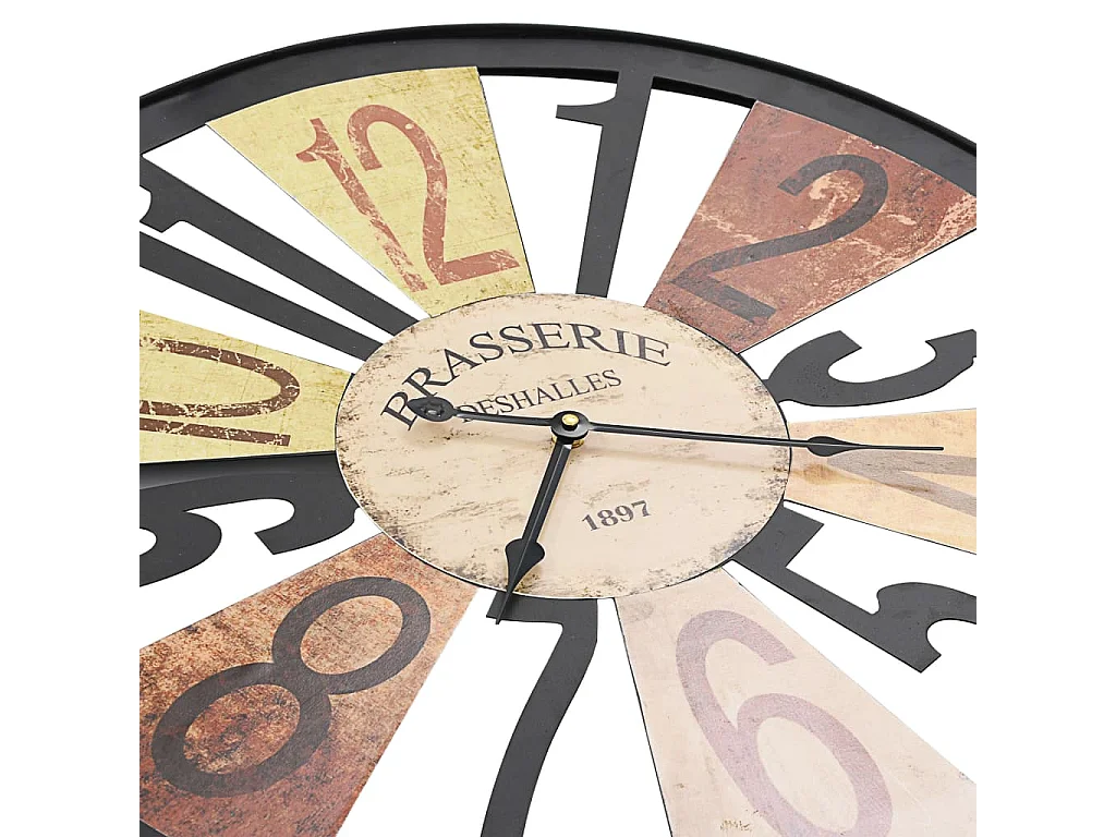 Horloge murale Métal 60 cm Multicolore FR862962