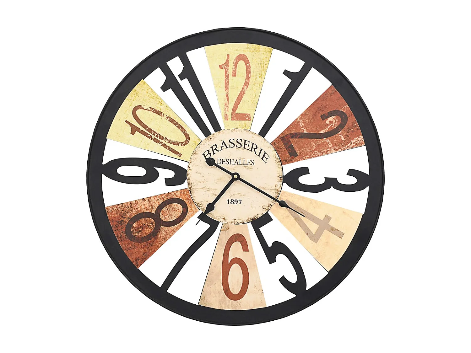 Horloge murale Métal 60 cm Multicolore FR862962