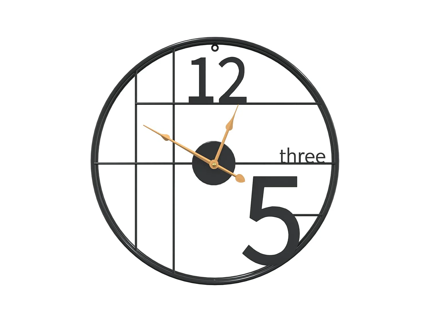 Horloge murale noir Ø50 cm fer FR739803