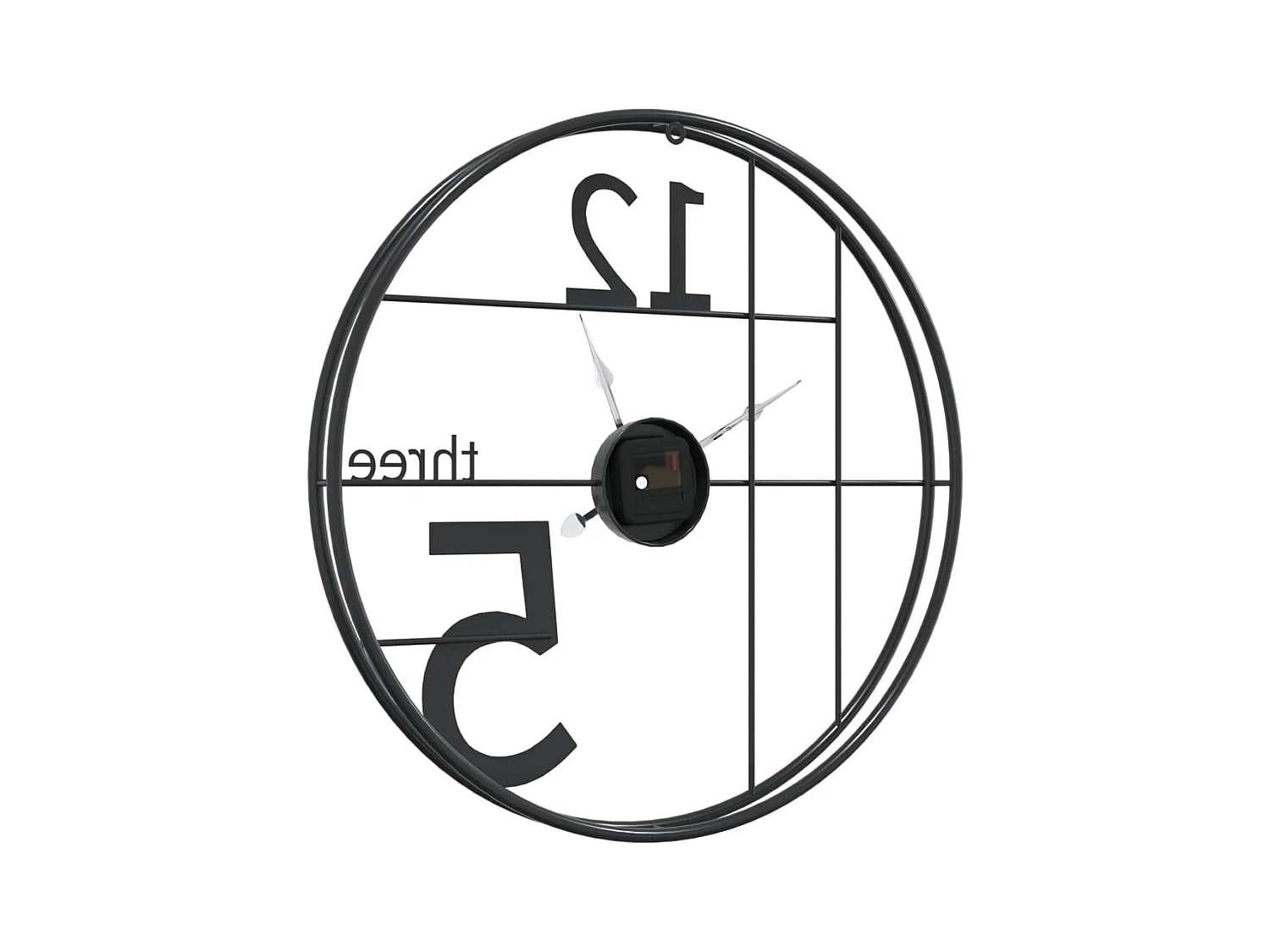 Reloj de pared de hierro negro Ø50 cm ES824264