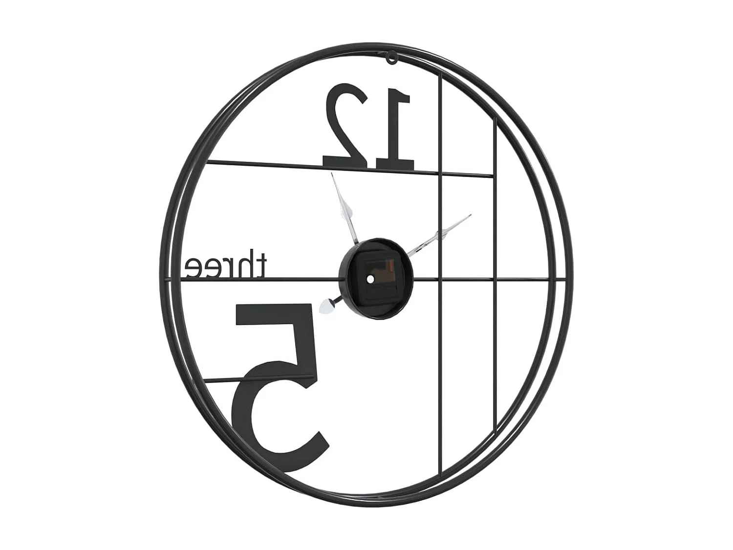 Reloj de pared de hierro negro Ø50 cm ES824264