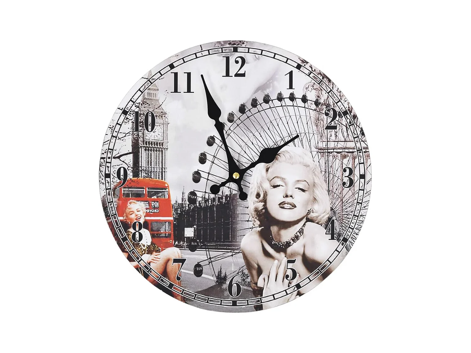 Horloge murale vintage Marilyn Monroe 30 cm FR937590