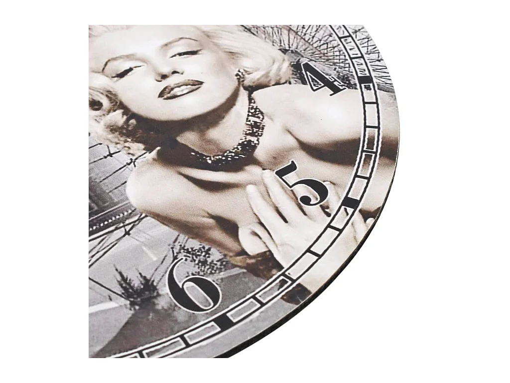Horloge murale vintage Marilyn Monroe 30 cm FR937590