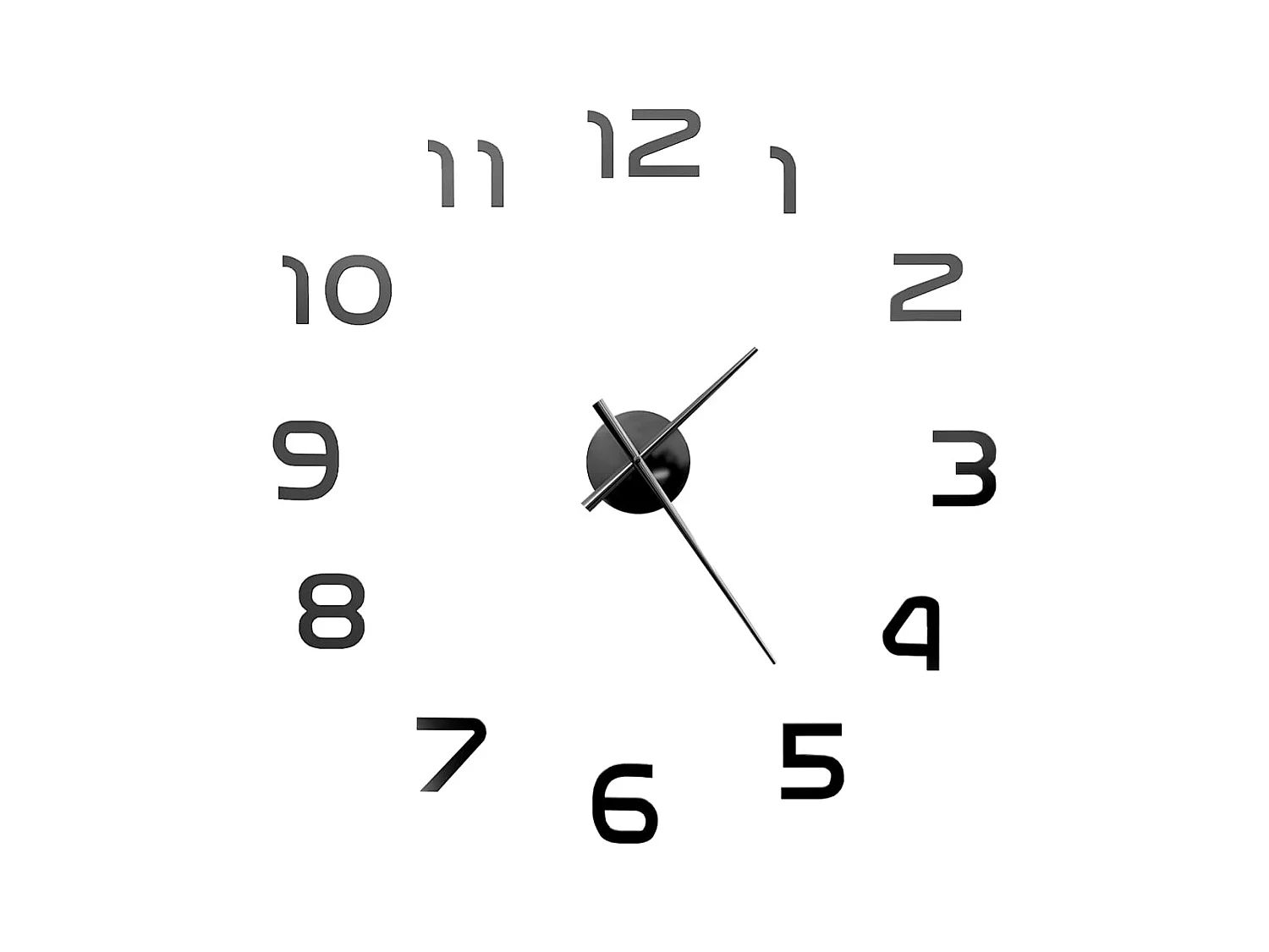 Horloge murale 3D Design moderne 100 cm XXL Noir FR334112