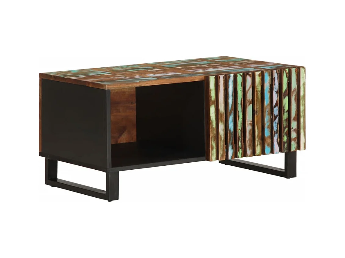 Mesa de centro madera maciza de acacia 80x51x40 cm ES717519