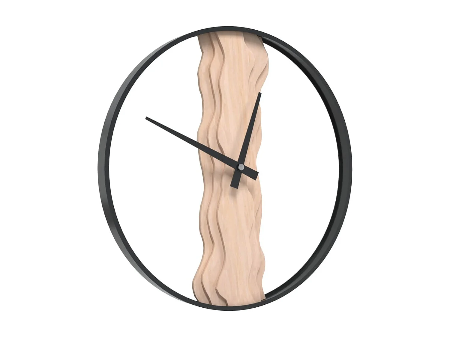 Reloj de pared de hierro y madera de roble marrón Ø35 cm ES345202