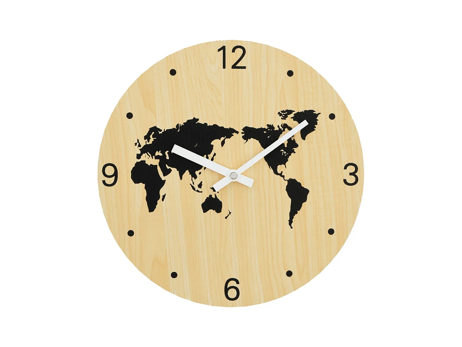 Horloge murale jaune et noir Ø30 cm bois d'ingénierie FR206296