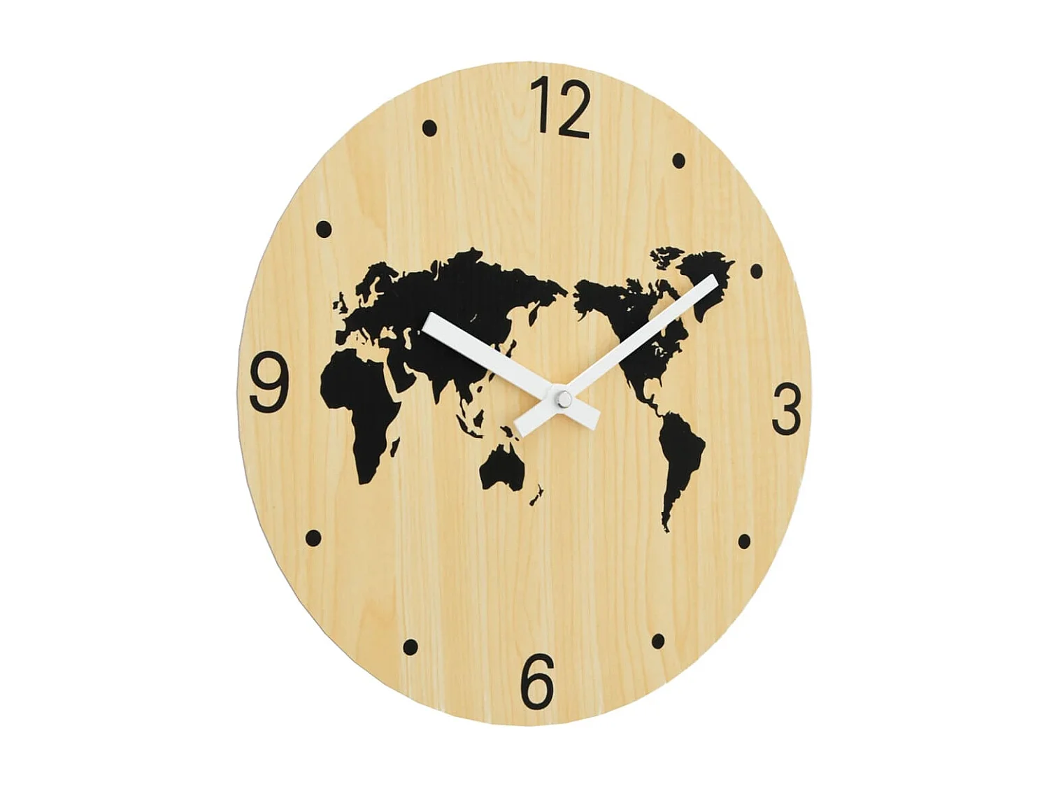 Horloge murale jaune et noir Ø30 cm bois d'ingénierie FR206296