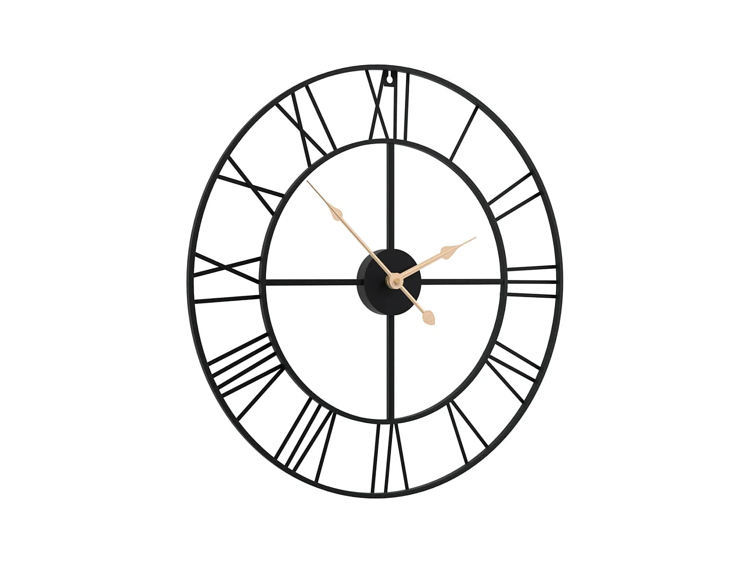 Horloge murale noir Ø50 cm fer FR191698