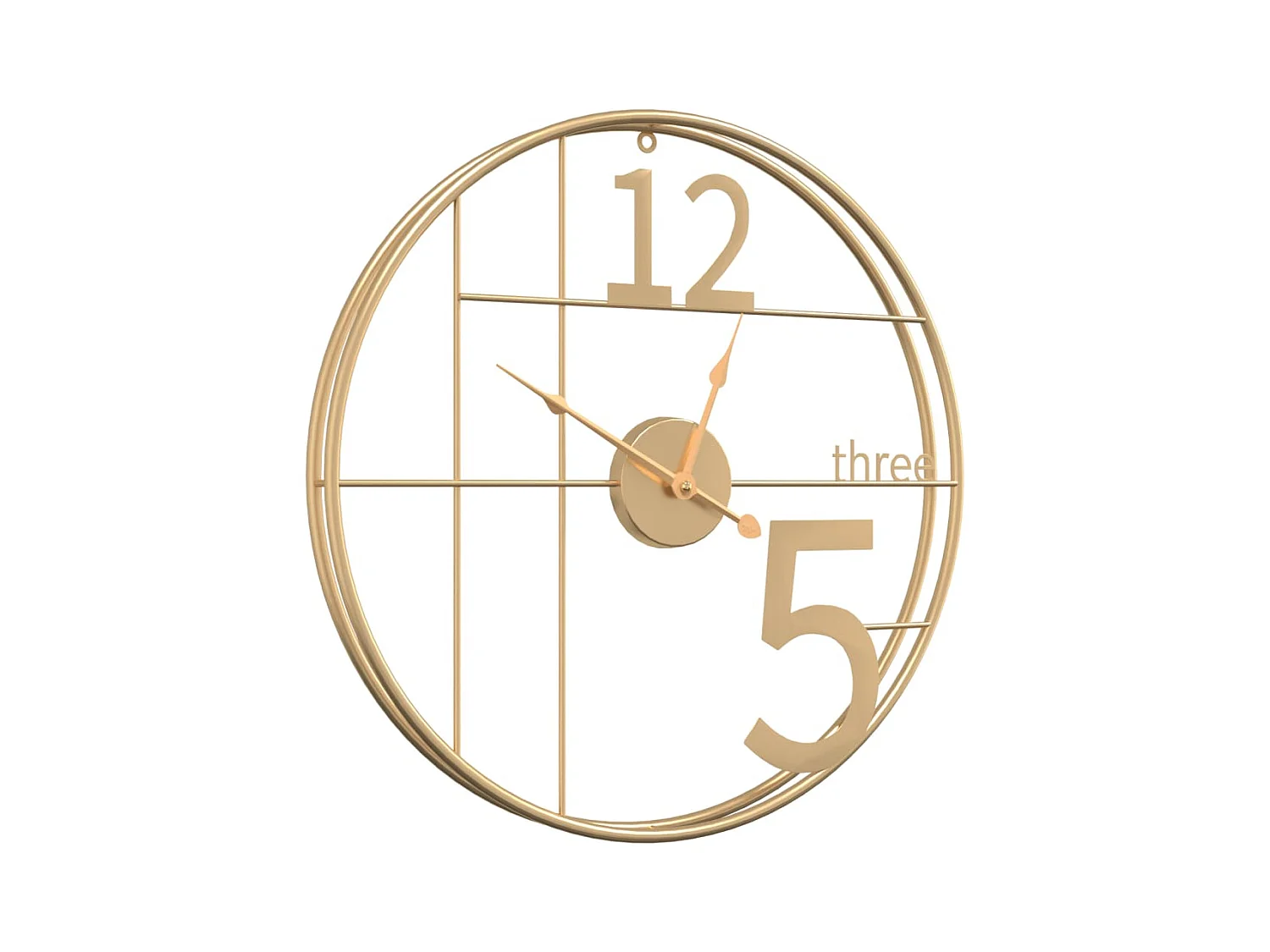 Horloge murale doré Ø50 cm fer FR928141