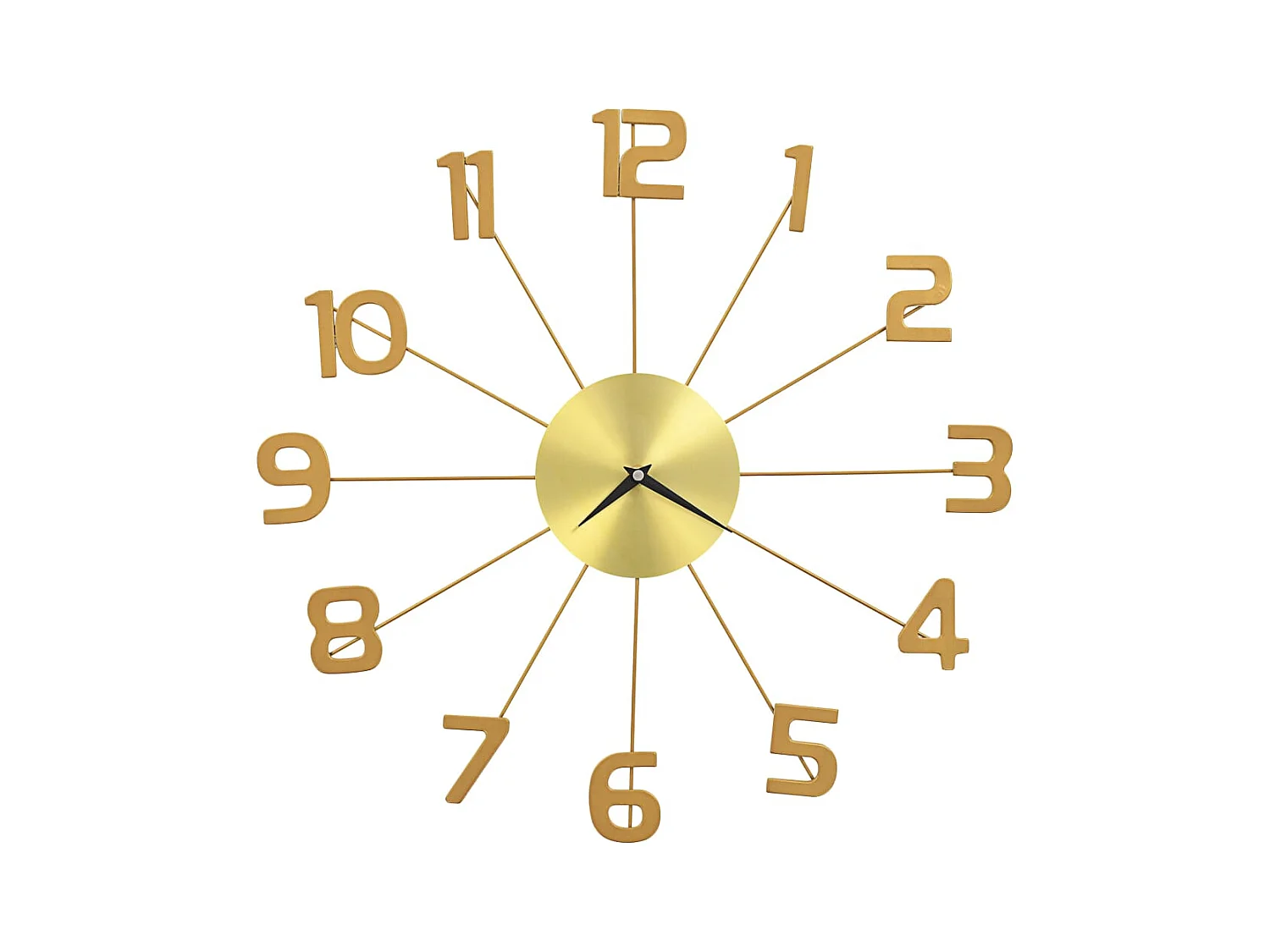 Reloj de pared de metal dorado 50 cm ES759351