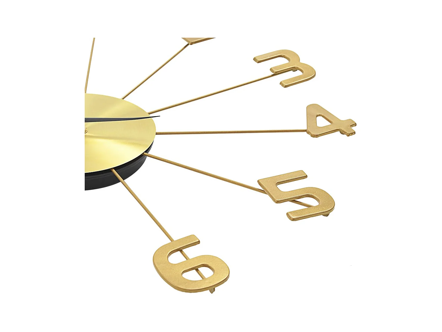 Reloj de pared de metal dorado 50 cm ES759351