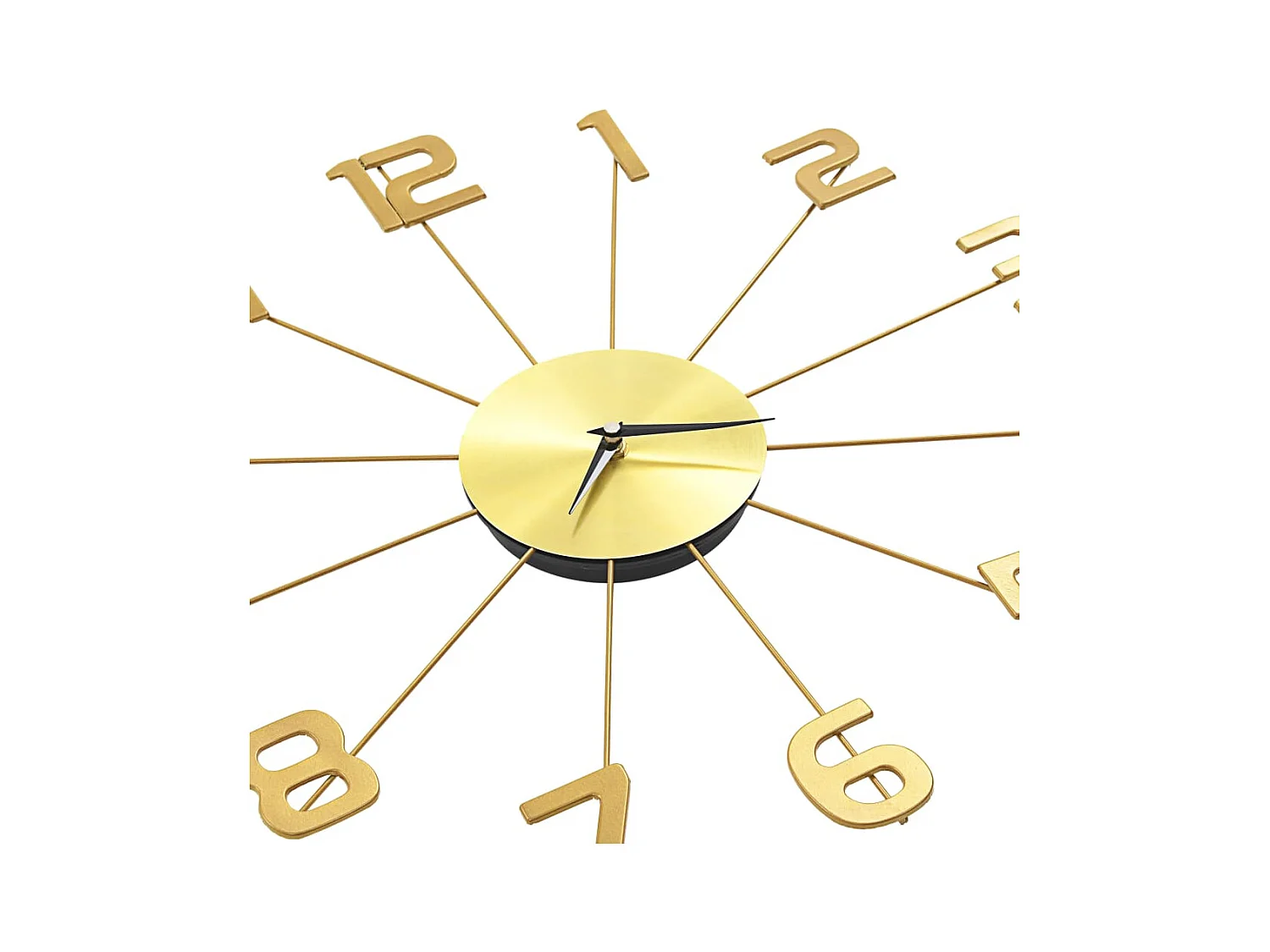 Reloj de pared de metal dorado 50 cm ES759351