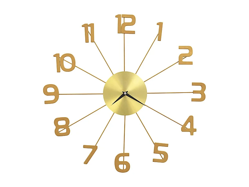 Wandklok 50 cm metaal goudkleurig BE958288