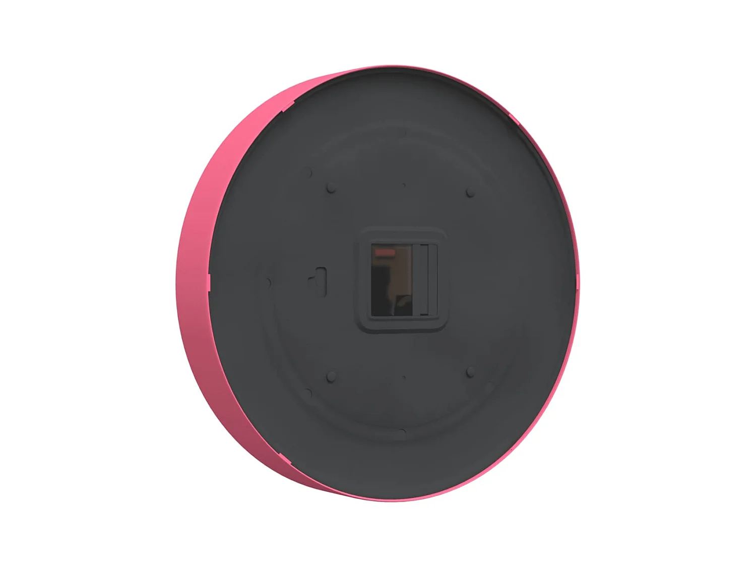 Reloj de pared poliestireno y cristal rosa Ø25,5 cm ES800693