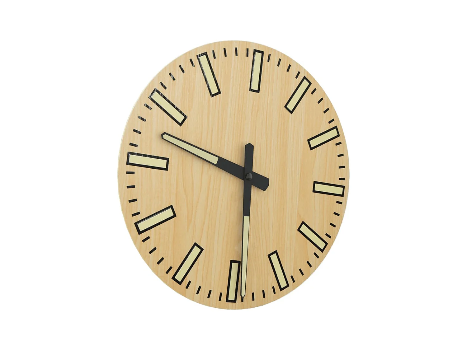 Horloge murale avec aiguilles lumineuses jaune Ø30 cm FR322628