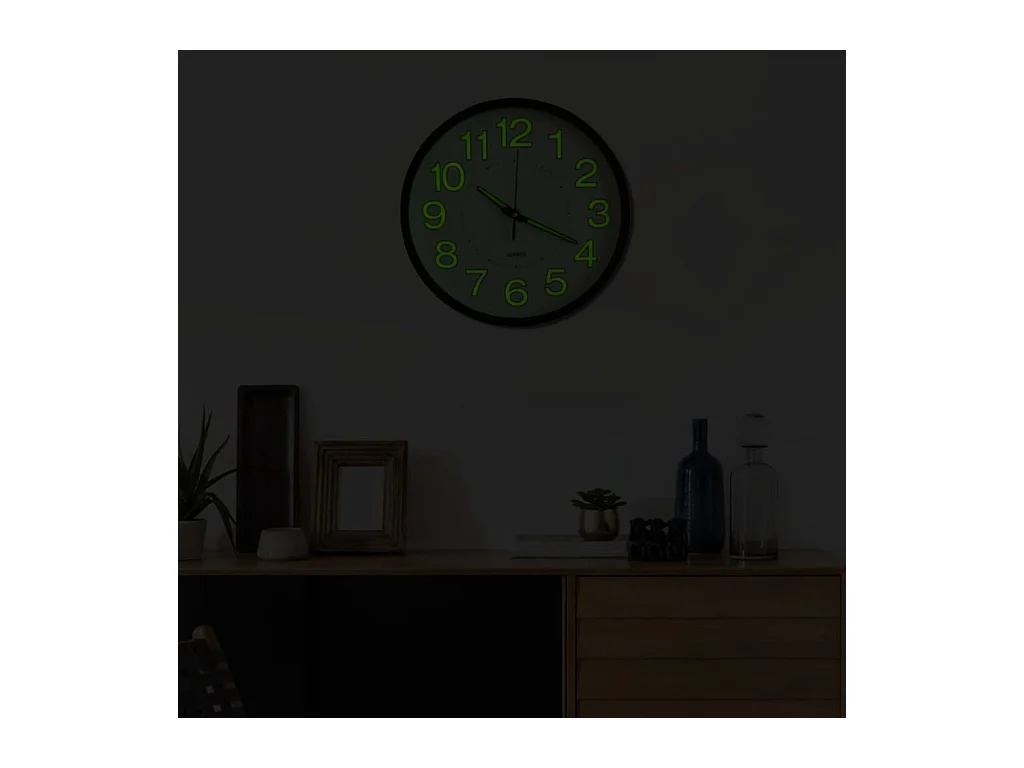 Horloge murale lumineuse Noir 30 cm FR219138