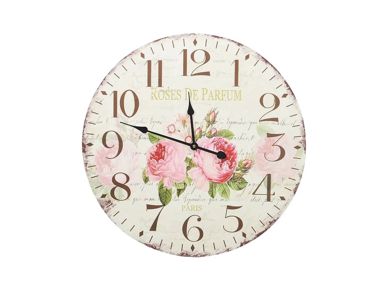 Horloge murale vintage Fleur 60 cm FR885592