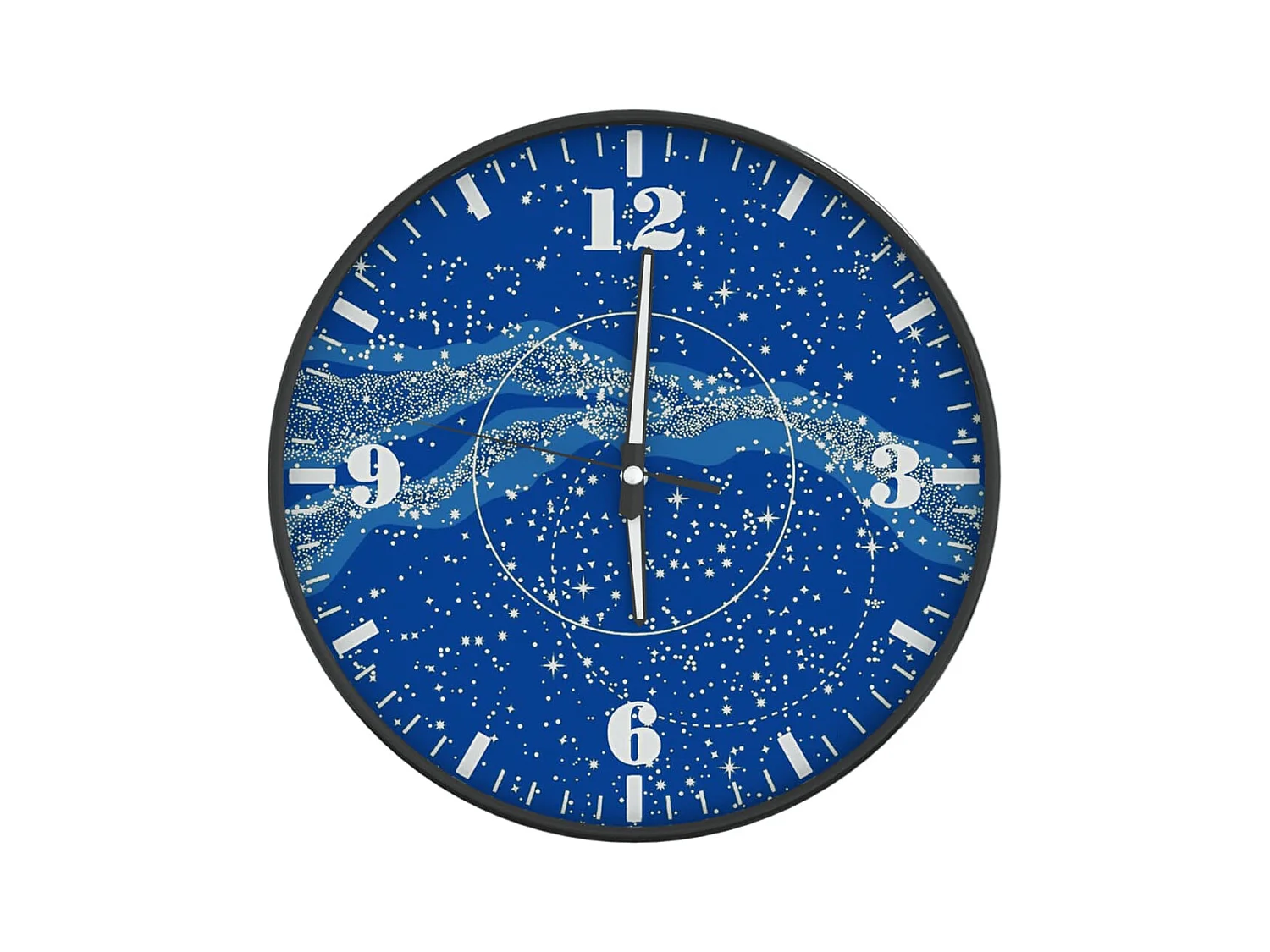 Reloj de pared con escalas y agujas luminosas azul Ø30 cm ES988008