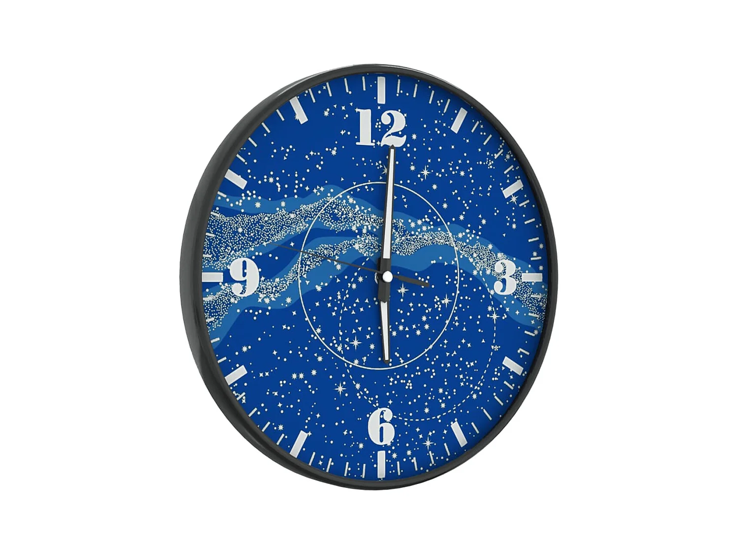 Reloj de pared con escalas y agujas luminosas azul Ø30 cm ES988008