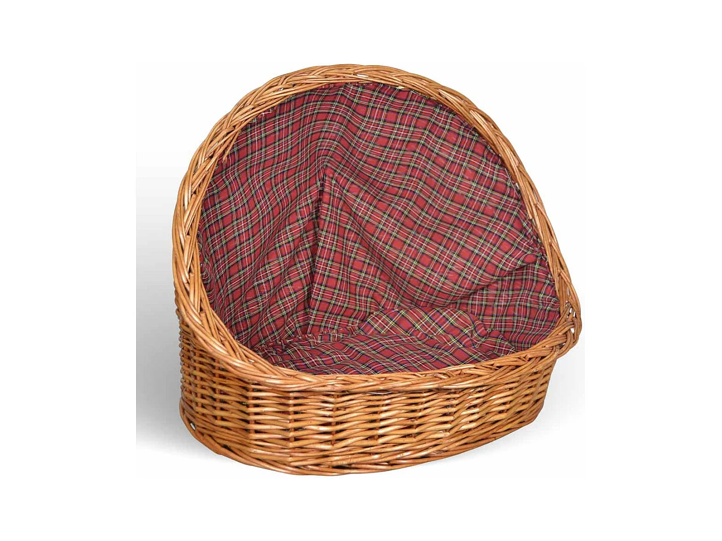 Panier pour animaux en osier avec coussin, 63x43x52 cm, grand