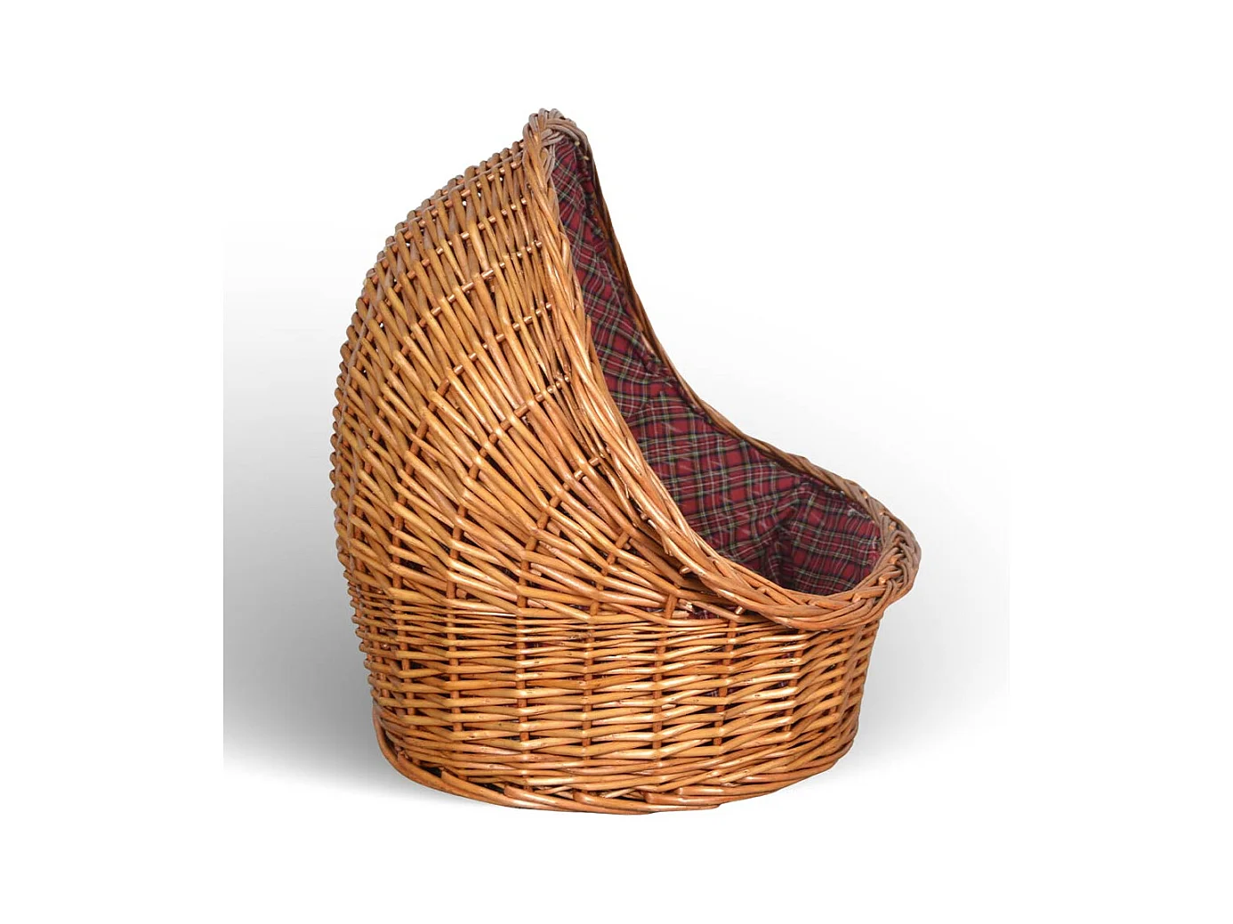 Panier pour animaux en osier avec coussin, 63x43x52 cm, grand