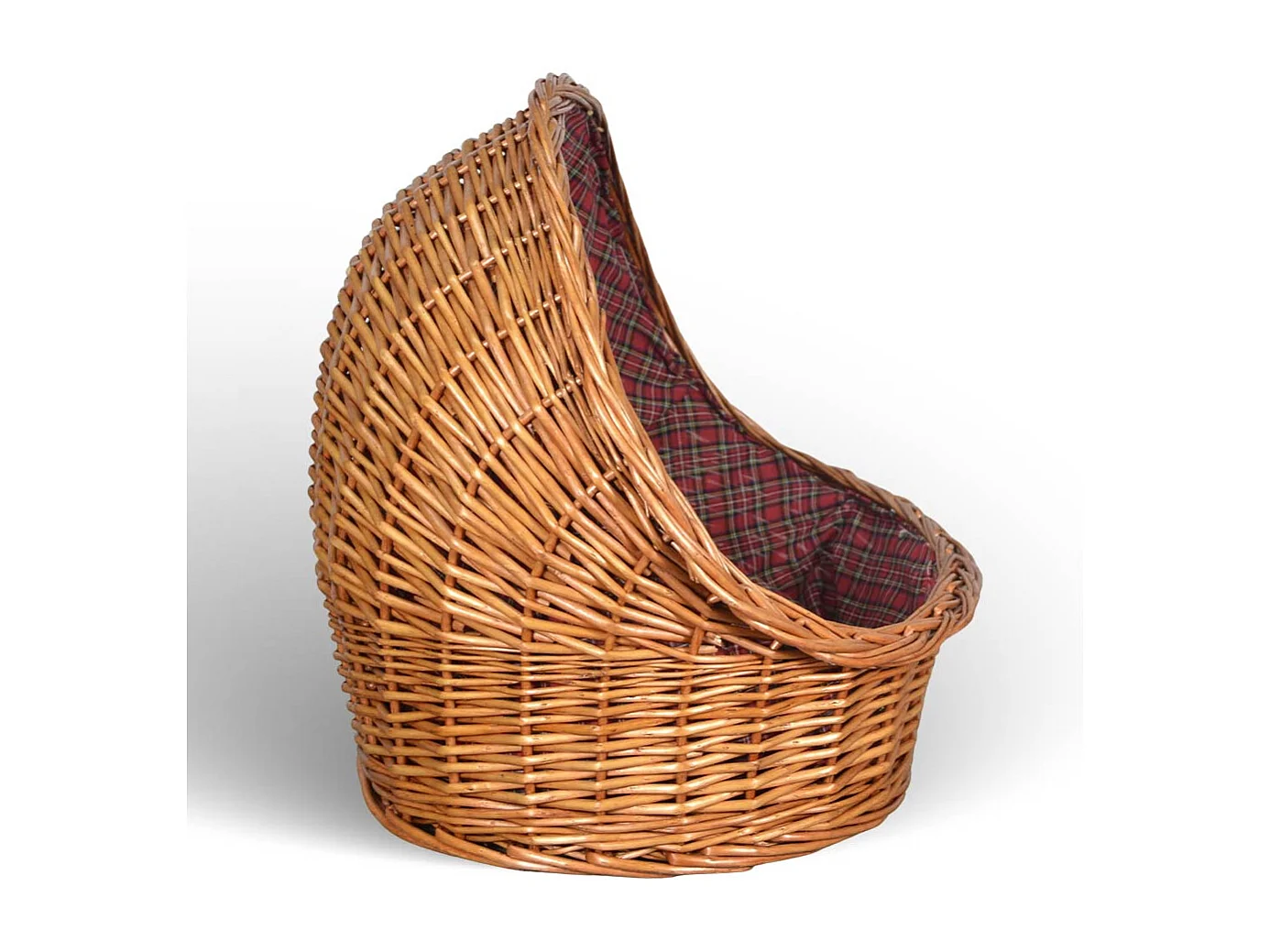 Rieten huisdierbed met kussen, 63x43x52 cm, groot