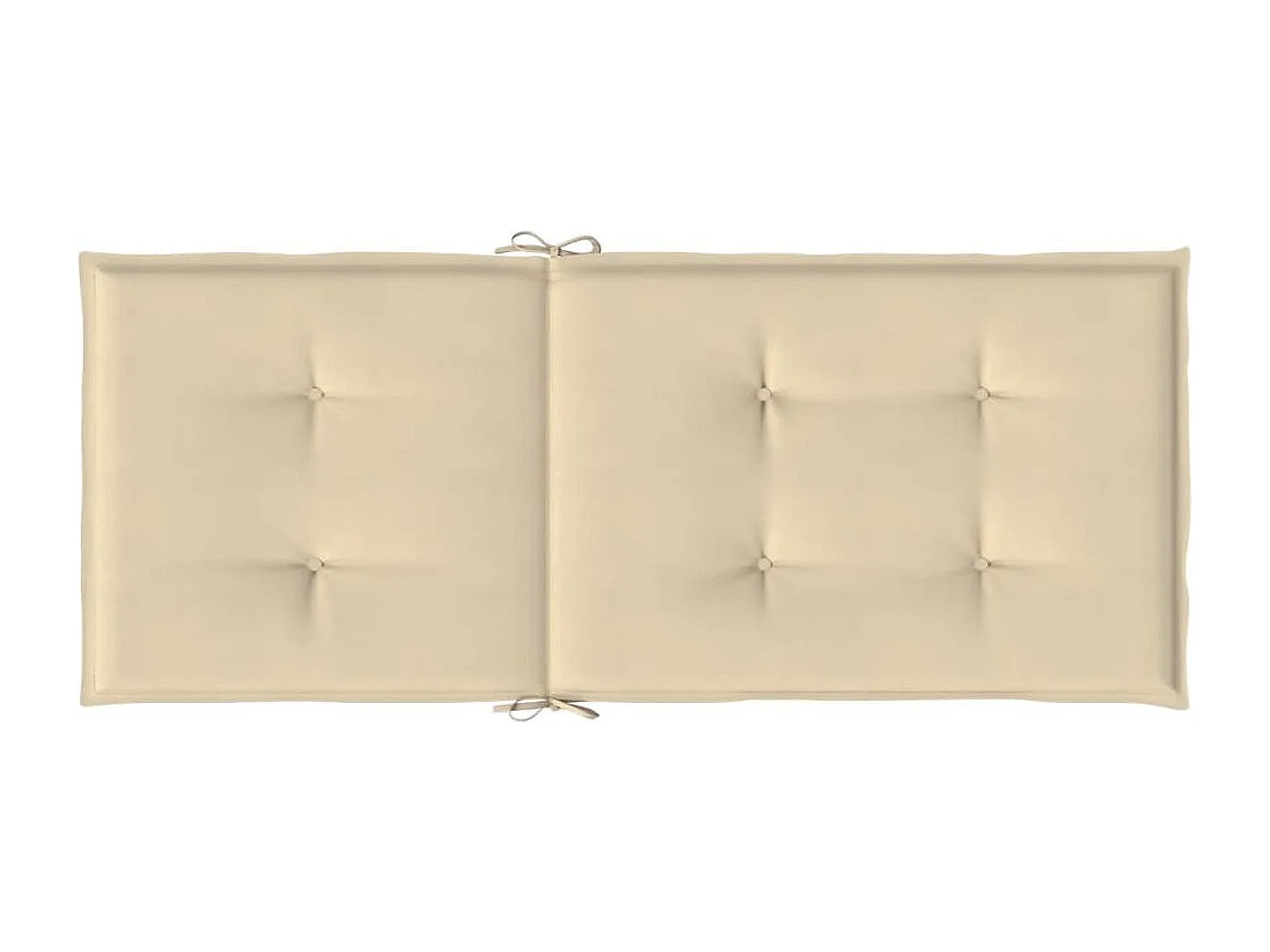 Pack de 2 cojines para silla con respaldo alto beige 70x50x50 cm