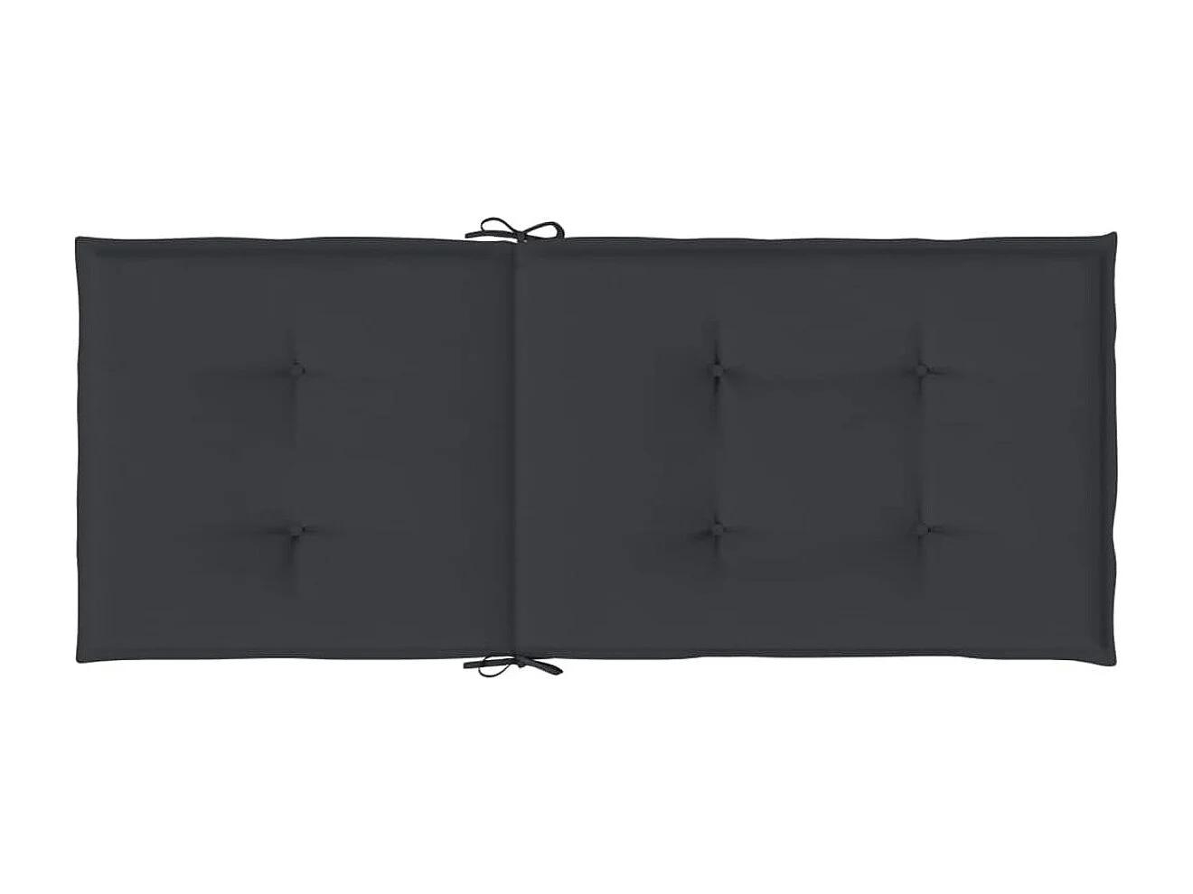 Pack de 2 cojines para silla con respaldo alto negro 70x50x50 cm