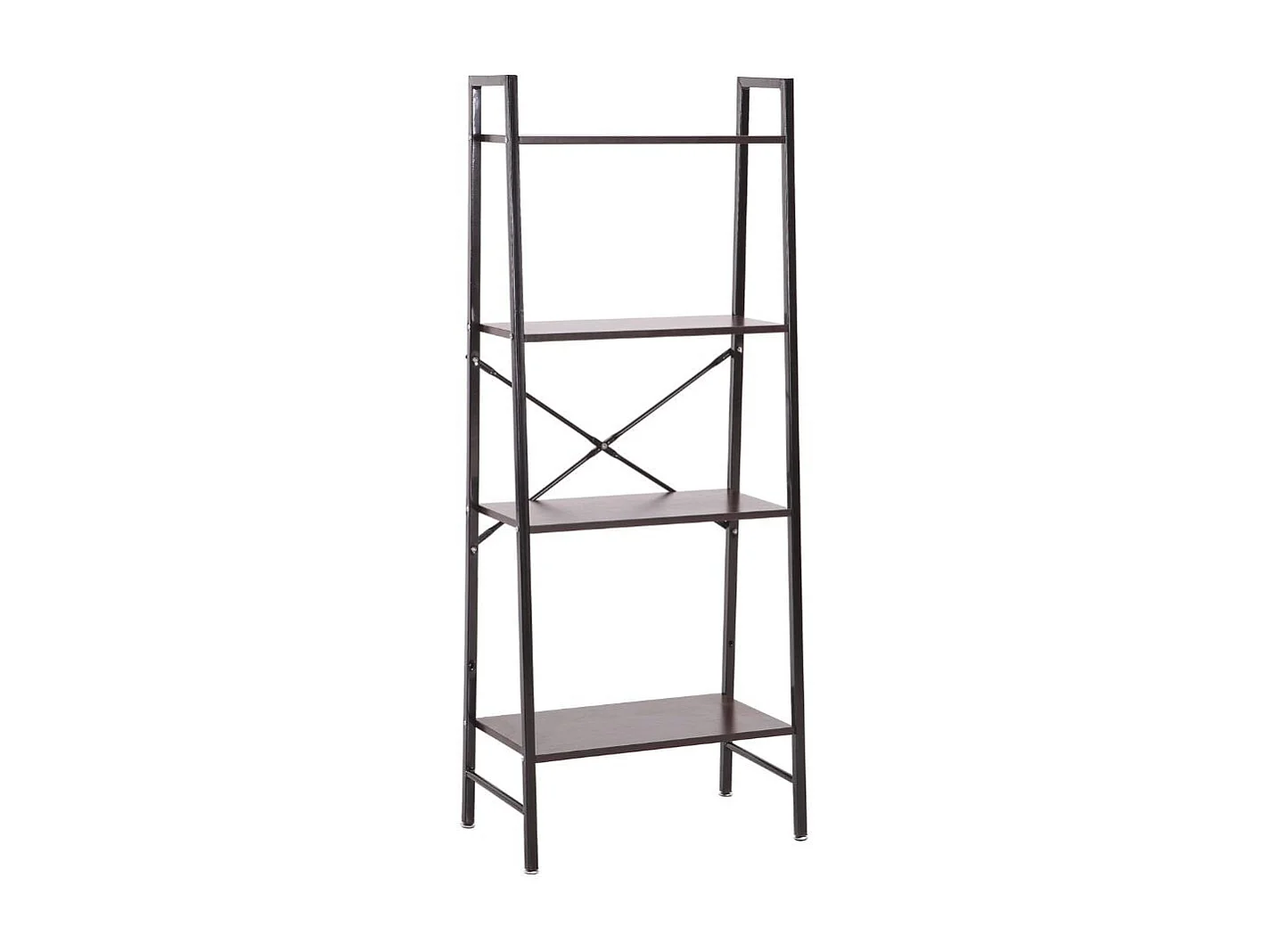 Estantería Lincoln 4 baldas negro 148,5x59,5x20,5 cm