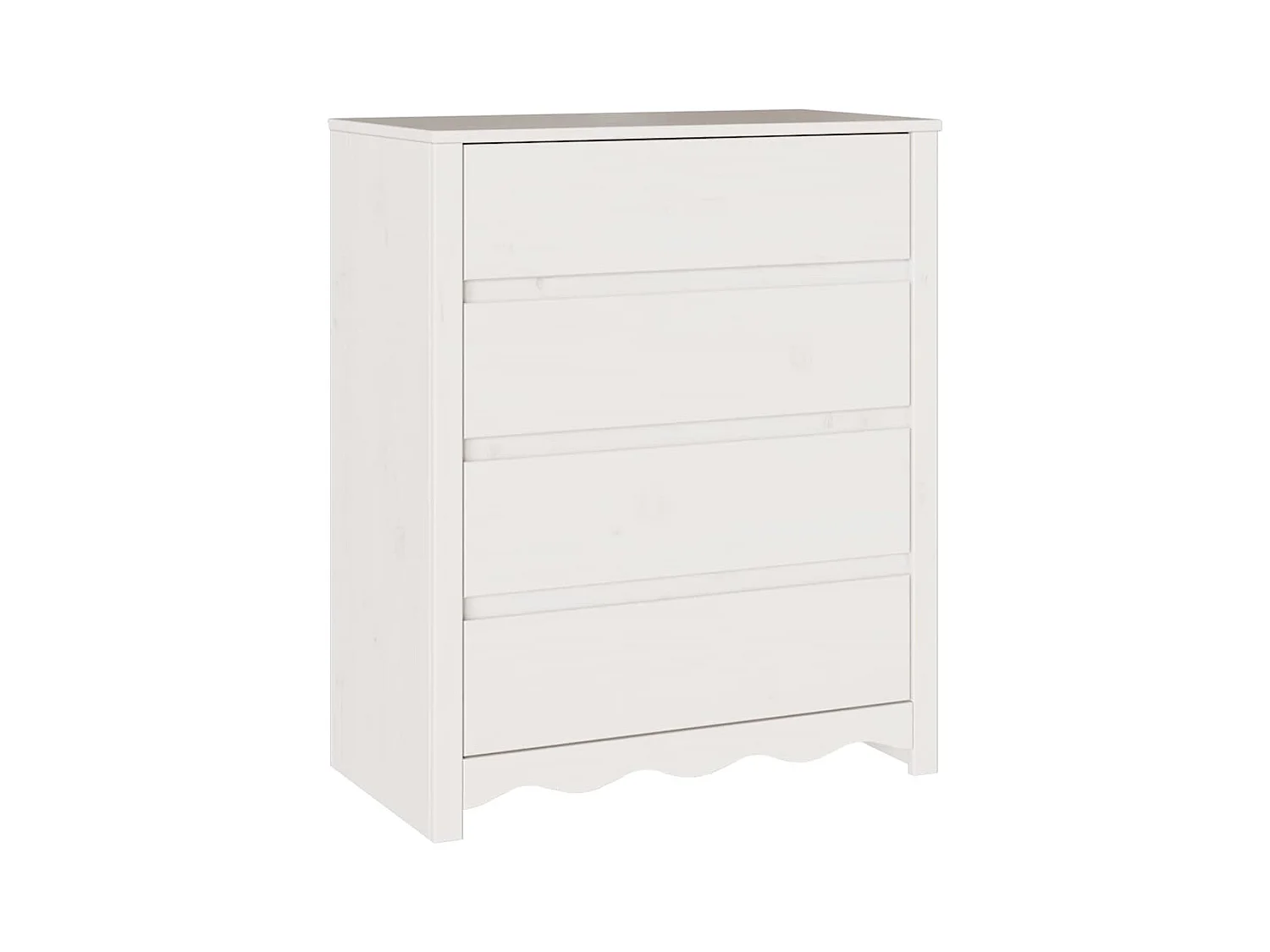 Commode Drammen Blanc 76,5 x 40 x 91 cm Bois de pin massif