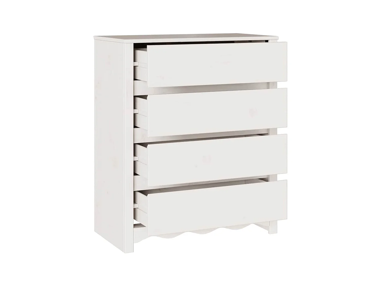 Commode Drammen Blanc 76,5 x 40 x 91 cm Bois de pin massif