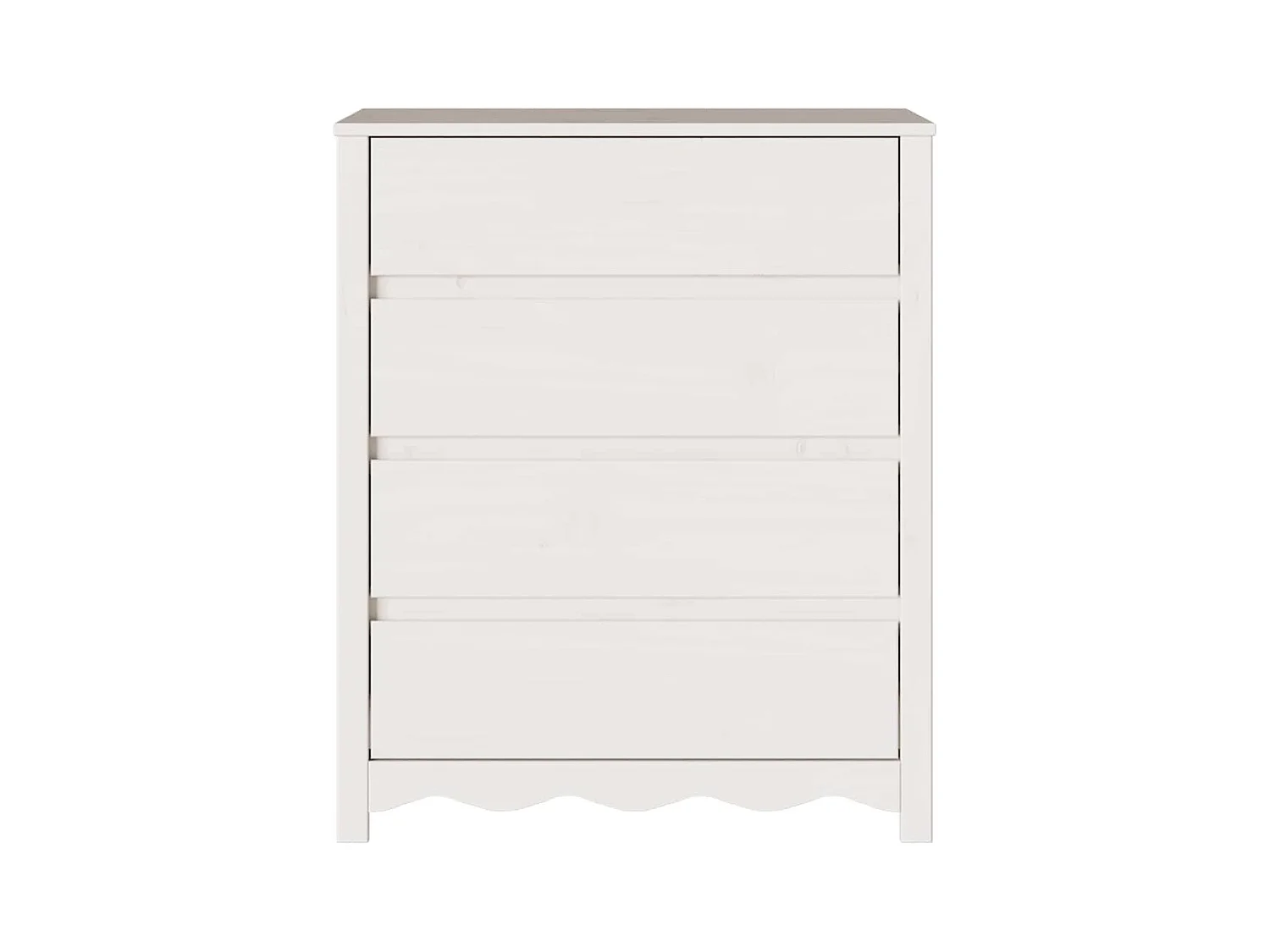 Commode Drammen Blanc 76,5 x 40 x 91 cm Bois de pin massif