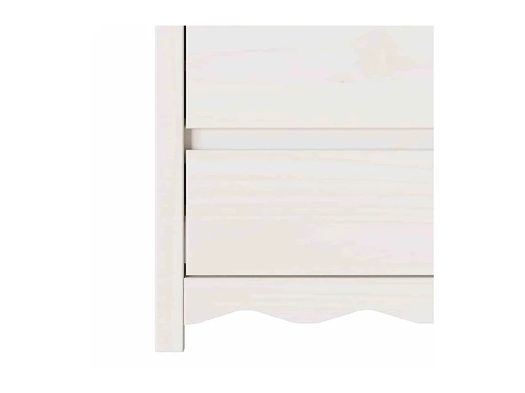 Commode Drammen Blanc 76,5 x 40 x 91 cm Bois de pin massif